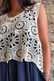 Hadley Crochet Tank Cream